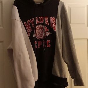 Faded Rose Colorblock Sweatshirt